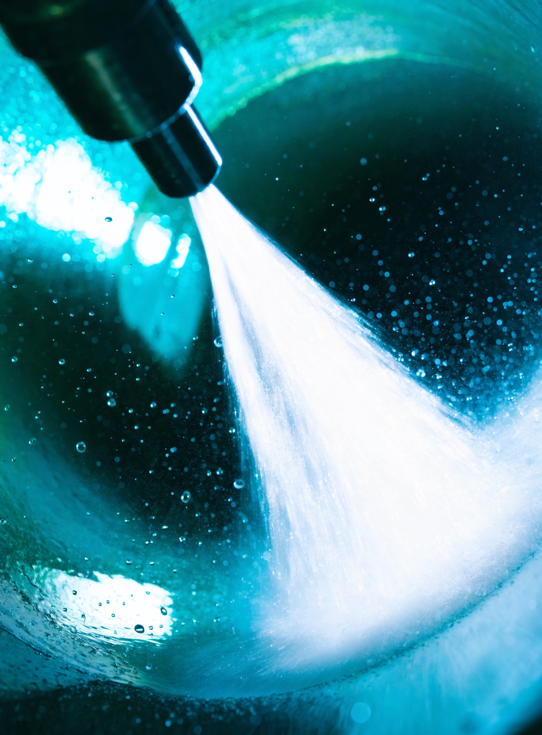 Gros plan sur une canalisation propre après un hydrocurage réalisé par AquaCurage Pro